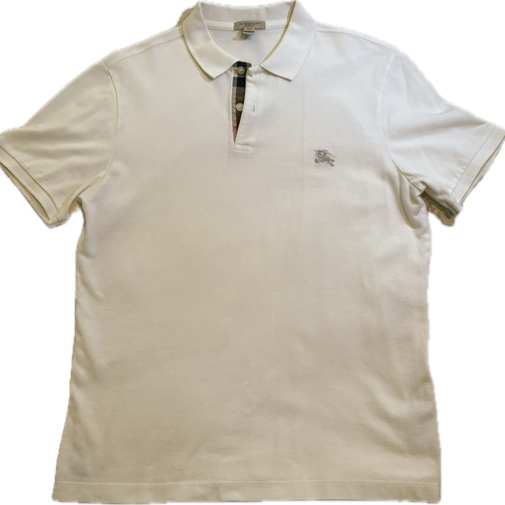 Burberry Men's White Polo Shirt